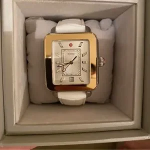 Michele | Accessories | Michelle Gold Face Watch White Band  display picture 1